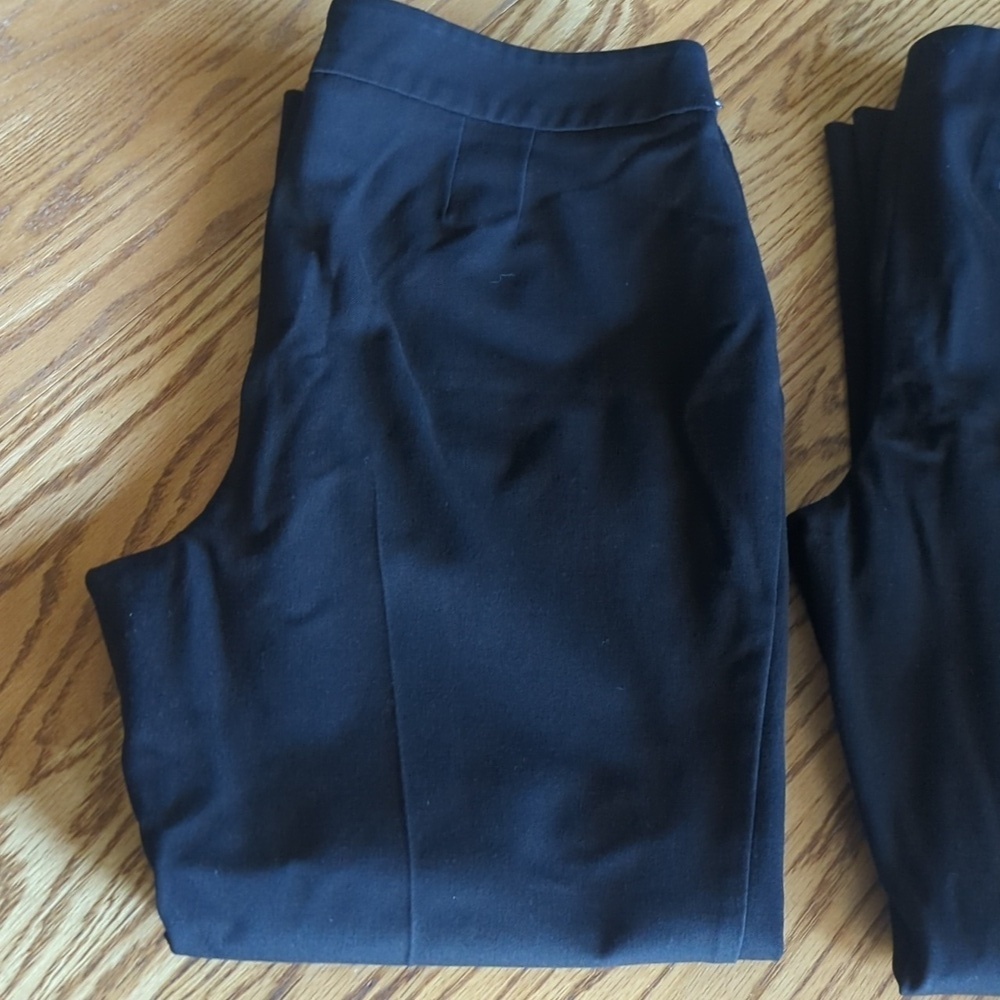 Talbot's Black Straight Pant Bundle Size Women's 14 Side Zip Dress Pant - Picture 3 of 10